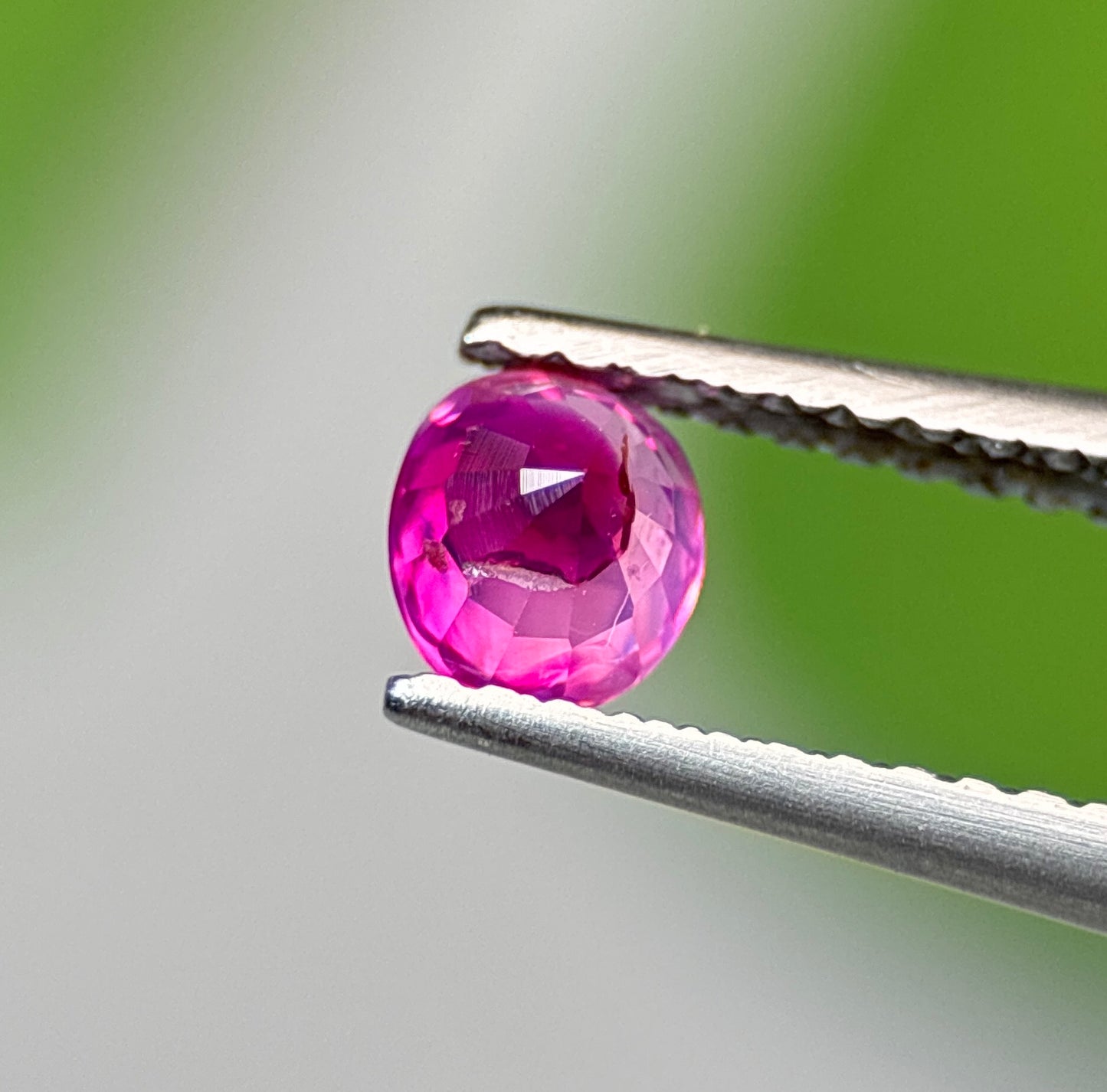 0.59 ct Natural Pink Milky Sapphire Vietnam. Cushion Shape. No Treatment.