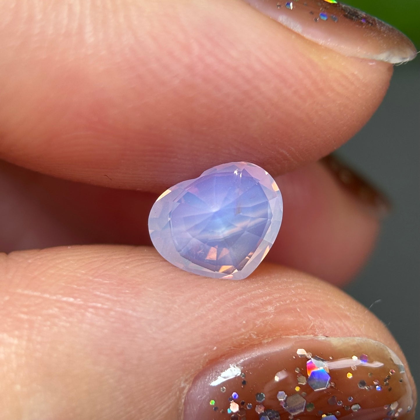 1.19ct Natural Pinkish White Sapphire Vietnam.