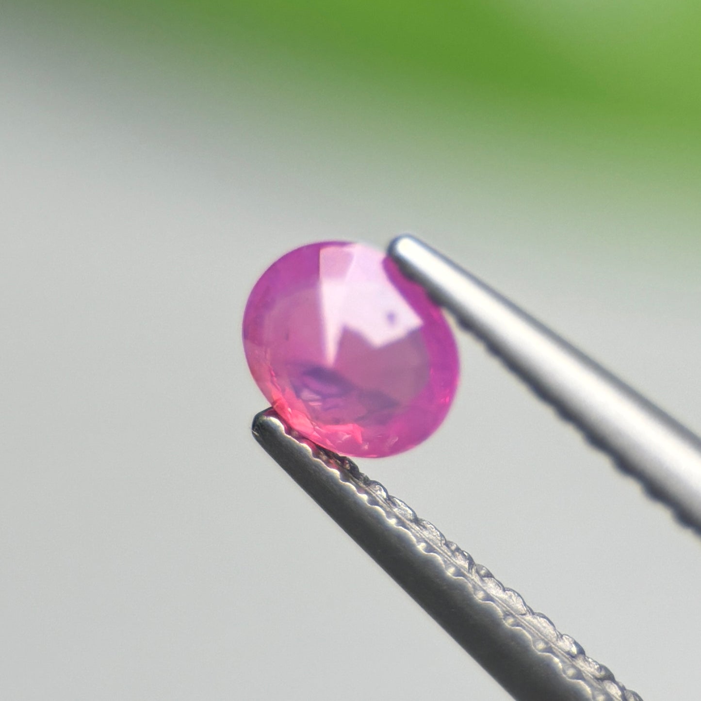 0.49 ct Natural Pink Milky Sapphire Vietnam. Cushion Shape.