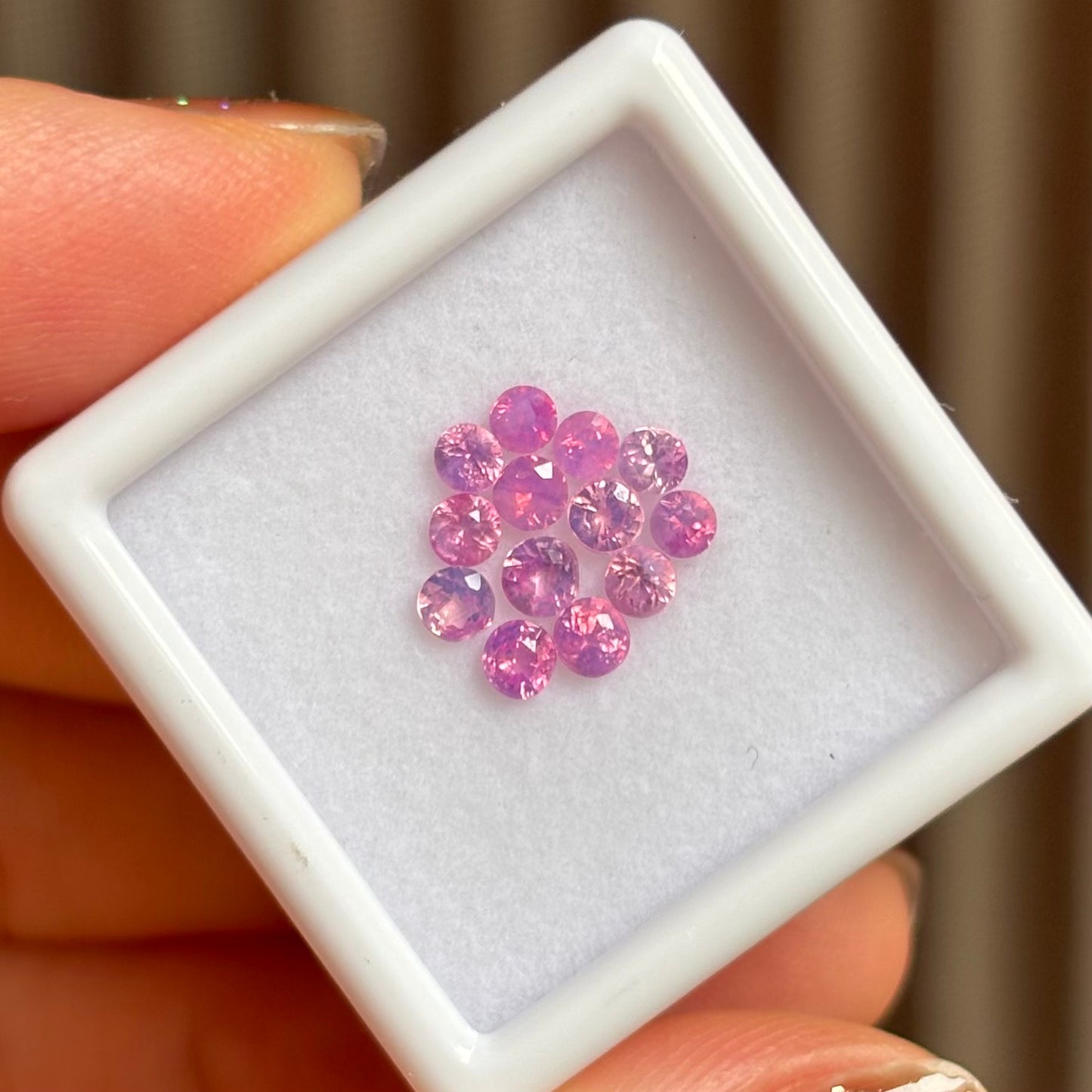 1.17/13Pcs Natural Pink Milky Sapphire Vietnam.