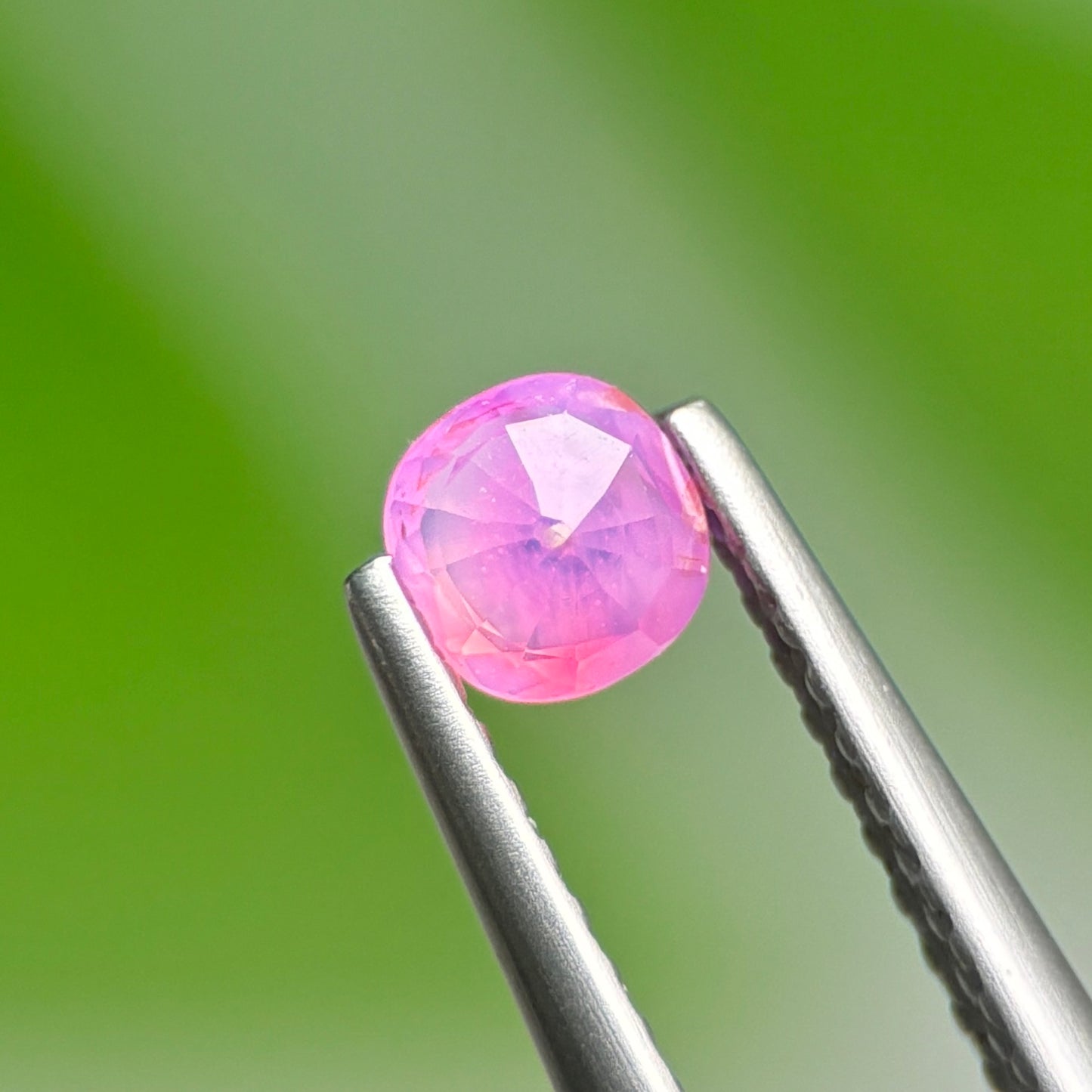 0.39 ct Natural Pink Milky Sapphire Vietnam. Cushion Shape. Unheat.