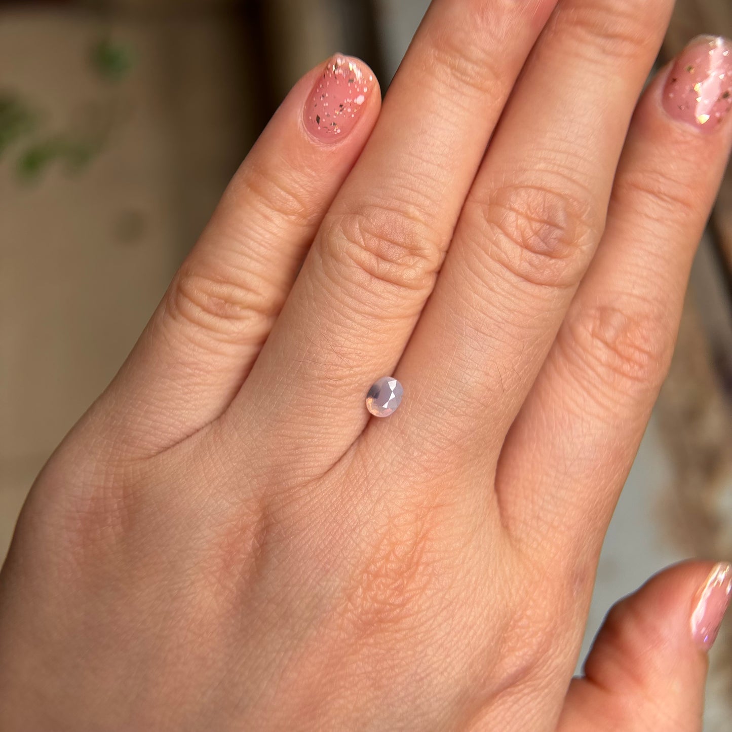 0.45ct Natural White Milky Sapphire Vietnam.