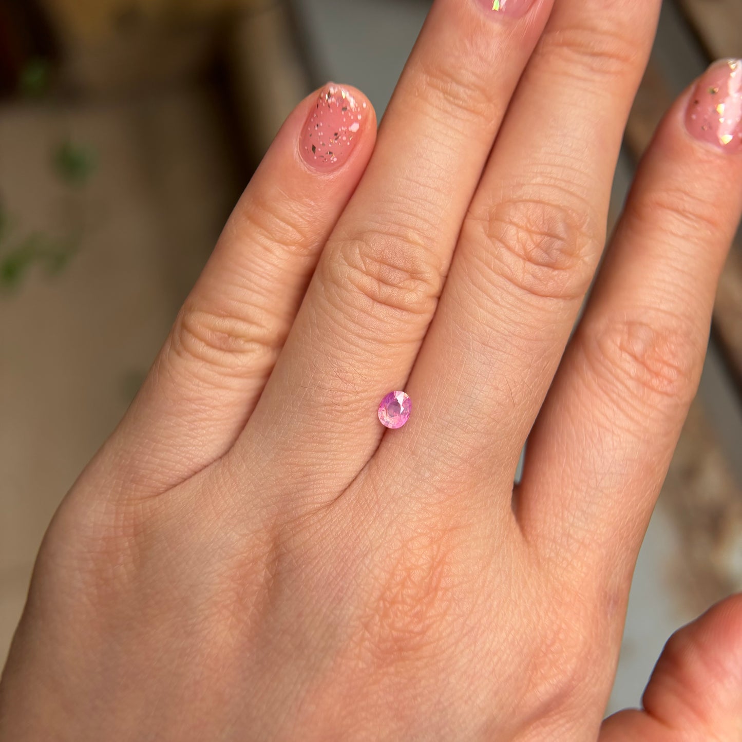 0.36ct Natural Pink Milky Sapphire Vietnam.