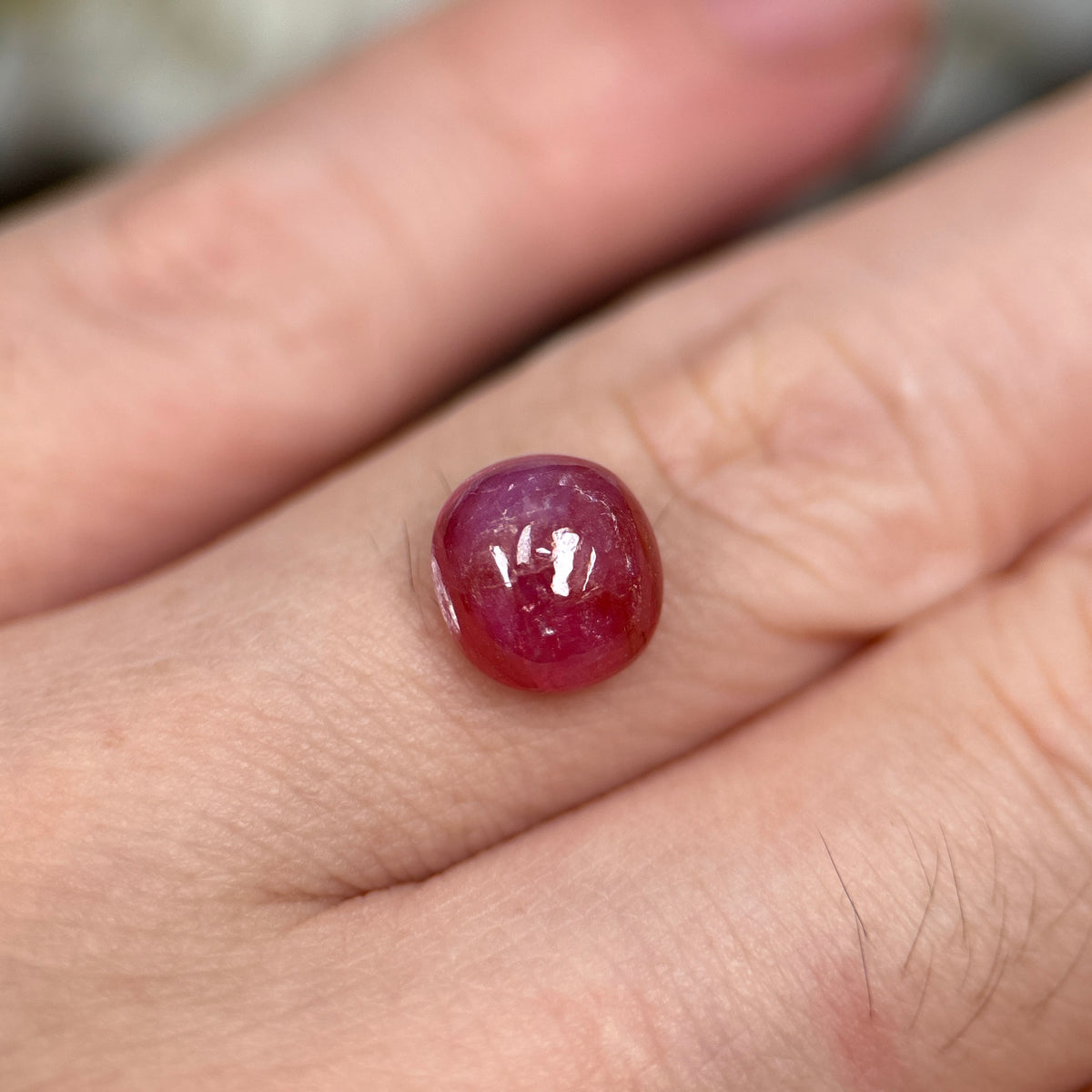 4,23ct Natural Orange Cacbochon Sapphire Viet Nam. No Treatment Sapphire Luc Yen.