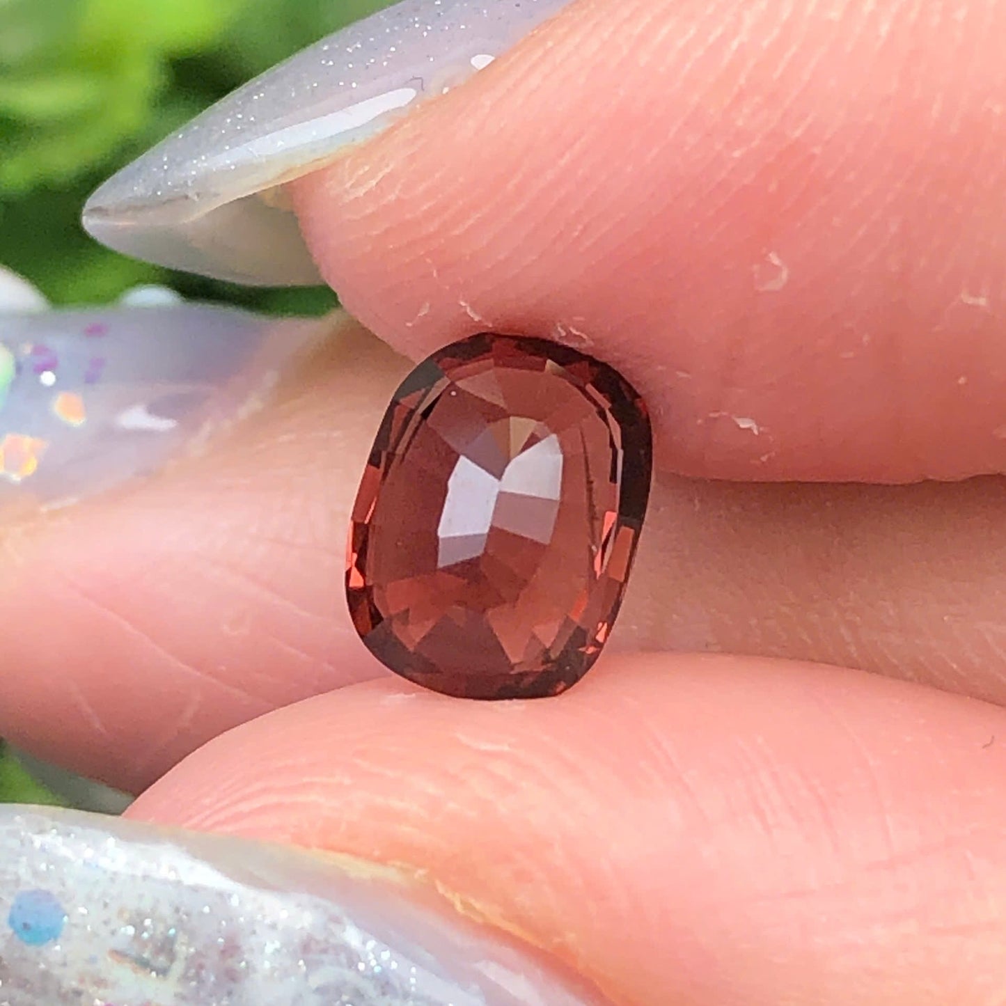 1,25ct Natural Red-Brown Spinel Viet Nam. Cushion Shape. No Treatment Spinel Luc Yen.