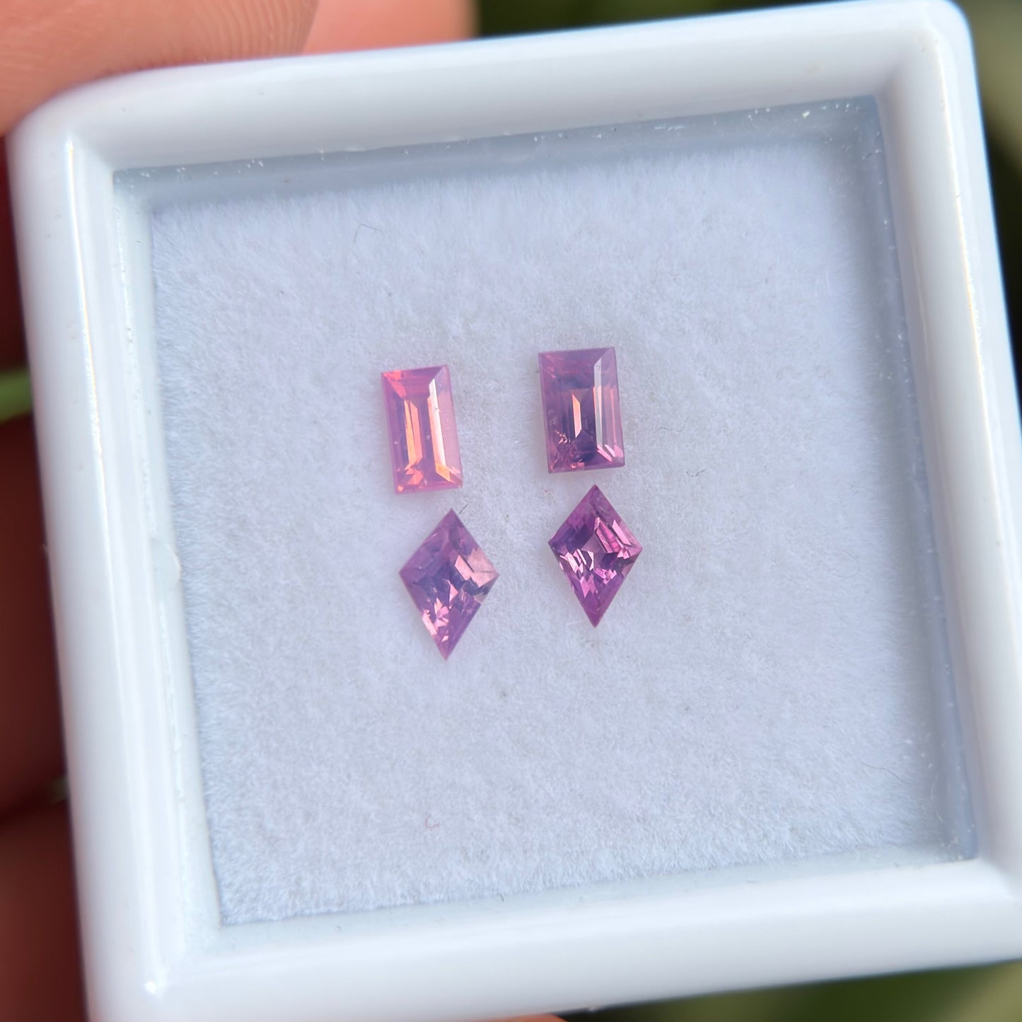 0.62 ct /4Pcs Natural Pink Milky Sapphire Viet Nam. No treatment.