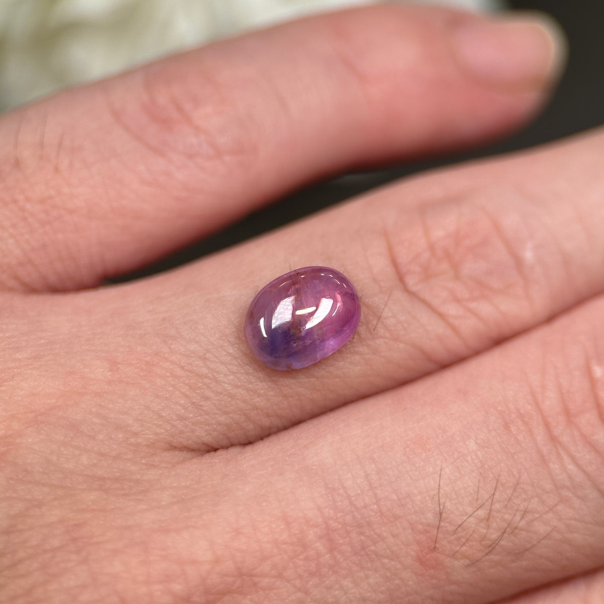 2,91ct Natural Purplish Pink Cacbochon Sapphire Viet Nam. No Treatment Sapphire Luc Yen.