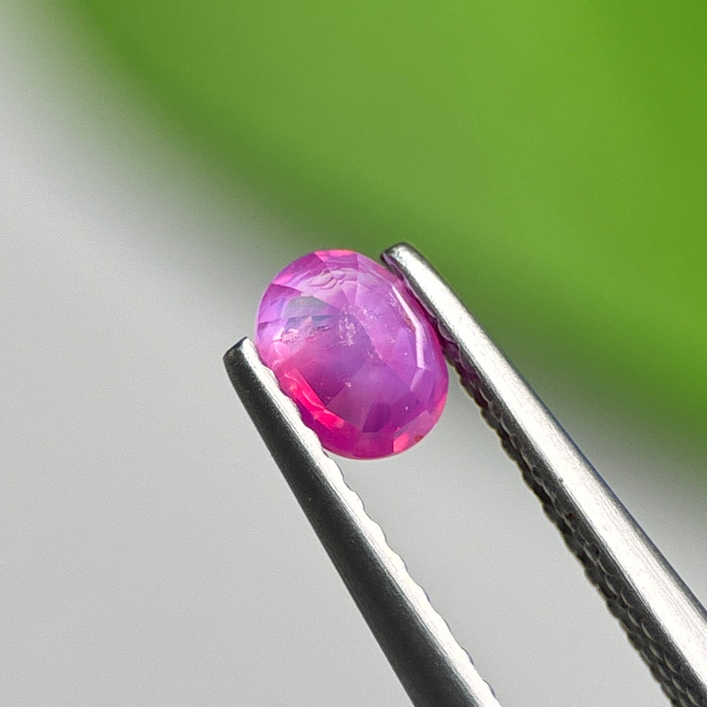 0.49 ct Natural Pink Milky Sapphire Vietnam. Cushion Shape.