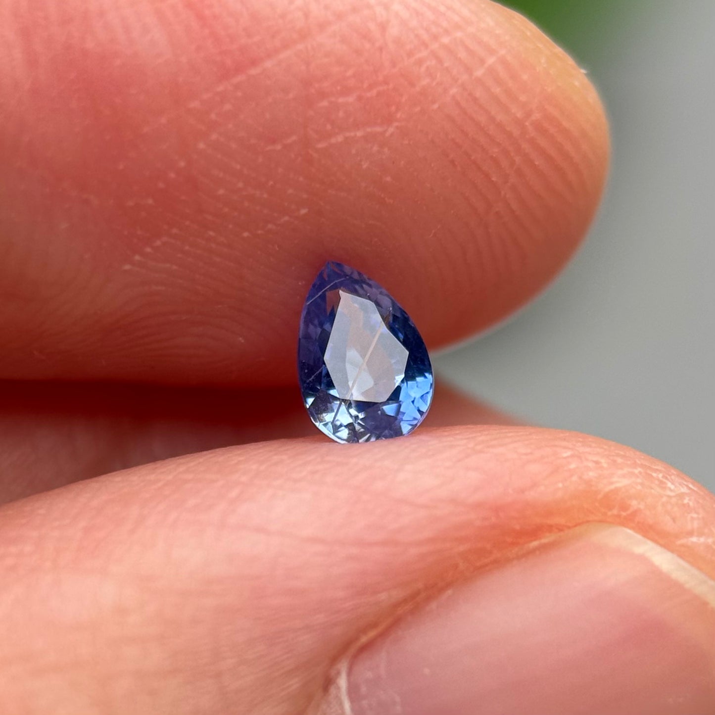0.42 ct Natural Purple Milky Sapphire Vietnam. Pear Shape. No Treatment.