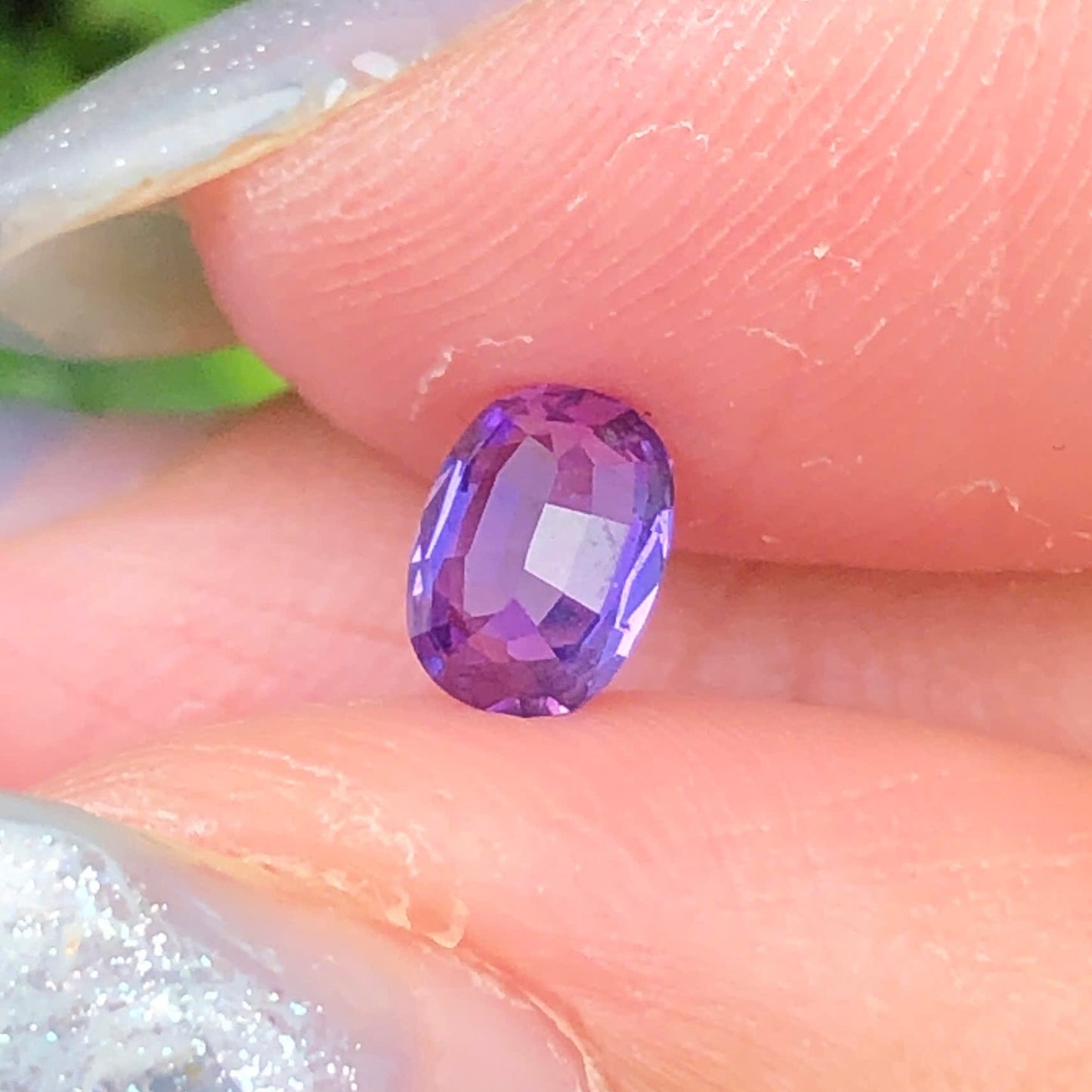 0,46ct Natural Purple Sapphire Vietnam. Cushion Shape. No Treatment Sapphire Luc Yen.