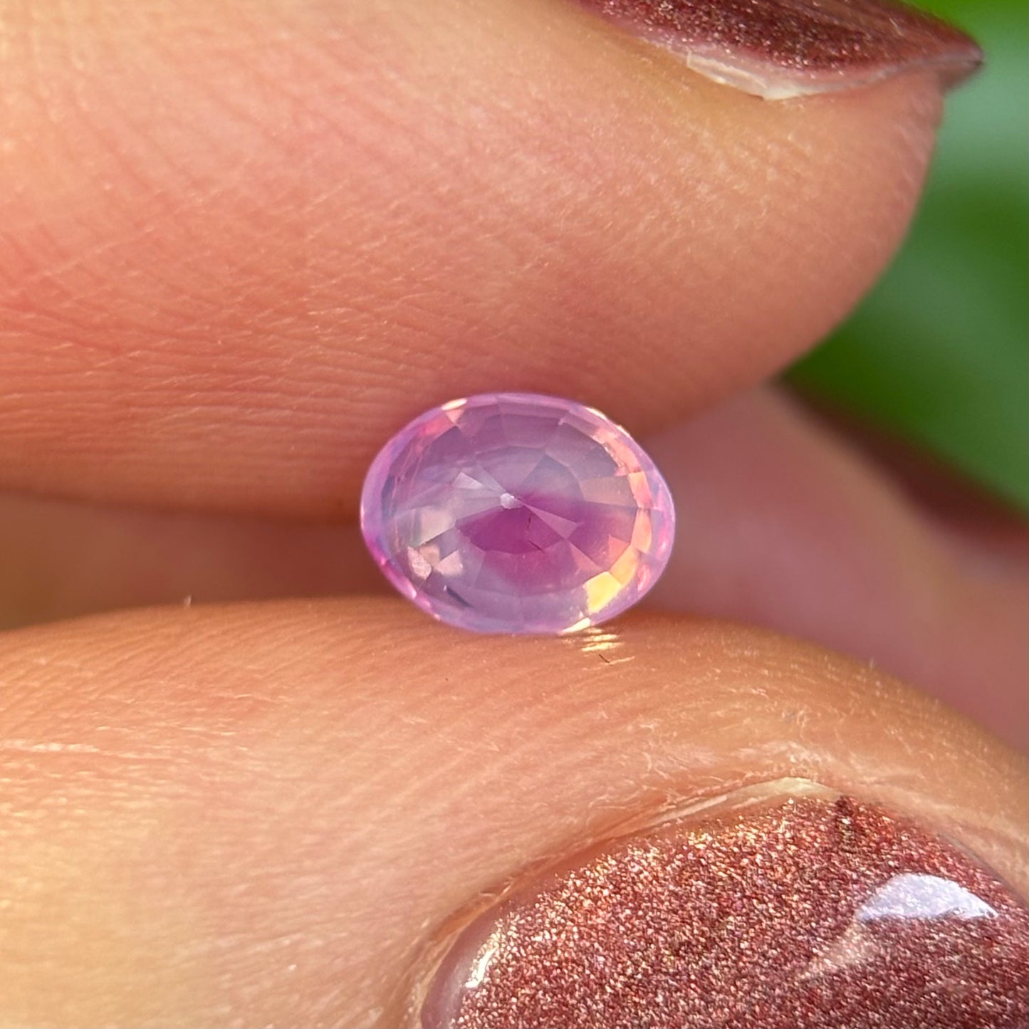 0.70 ct Natural Pink Milky Sapphire Vietnam. Cushion Shape. No Treatment.