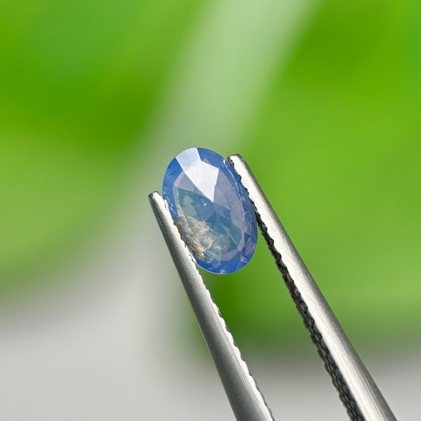 0,73ct Natural Blue Milky Sapphire Vietnam. Cushion Shape. No Treatment Milky Sapphire Luc Yen.