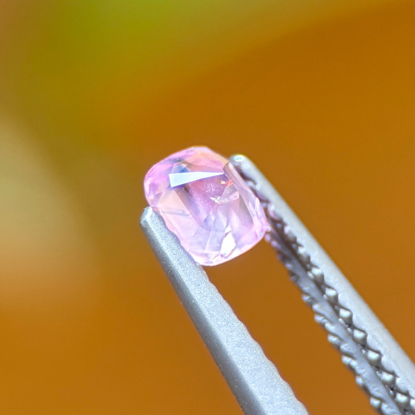 0.42 ct Natural Pink Milky Sapphire Vietnam. Cushion Shape. Unheat.