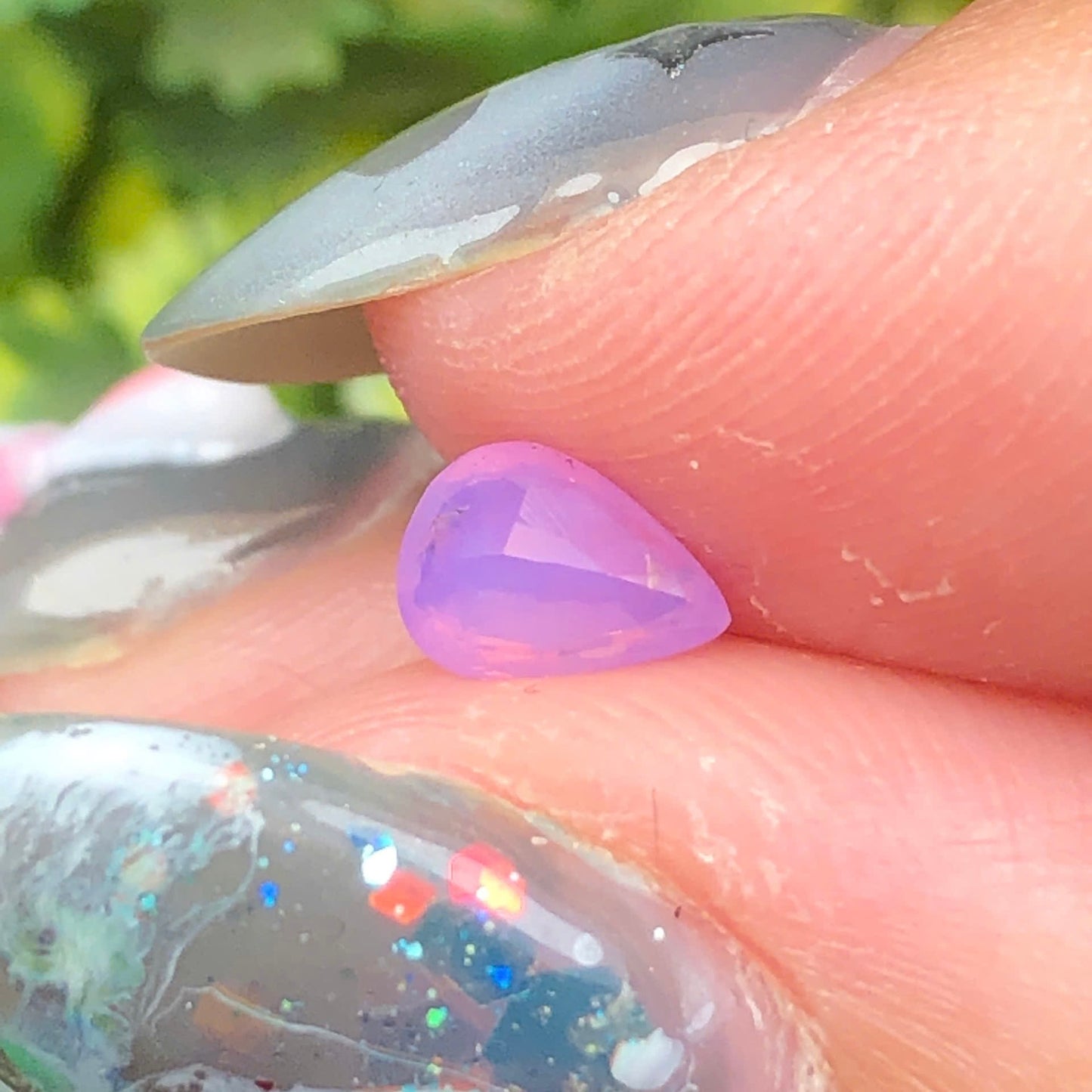 0,49ct Natural Pink Milky Sapphire Vietnam. Pear Shape. No Treatment Milky Sapphire Luc Yen.