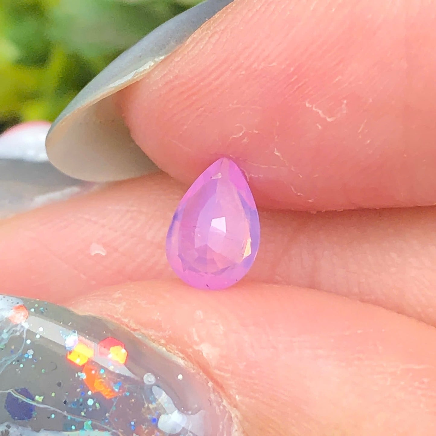 0,49ct Natural Pink Milky Sapphire Vietnam. Pear Shape. No Treatment Sapphire Luc Yen.