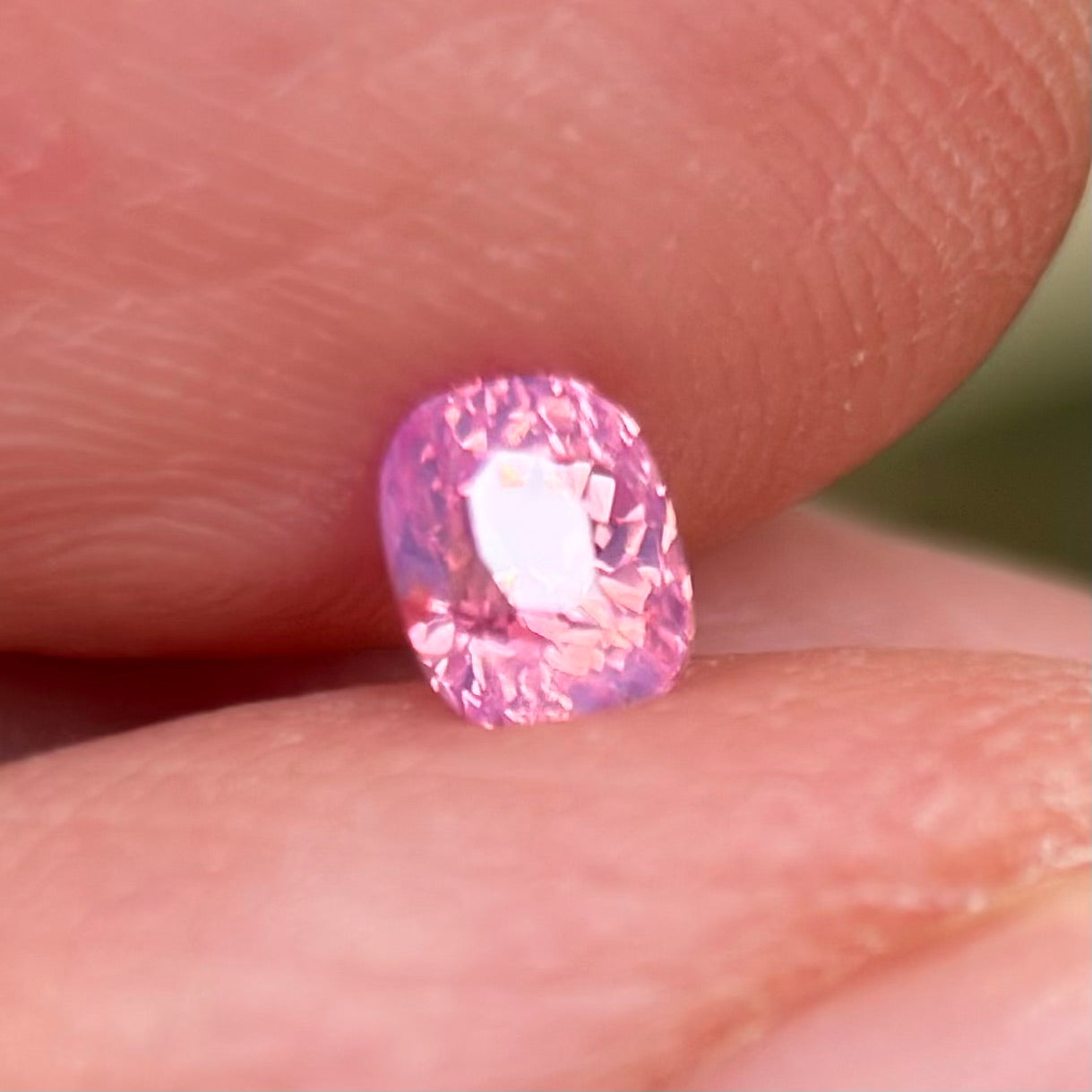 0.39 ct Natural Pink Sapphire Vietnam. Cushion Shape. No Treatment.
