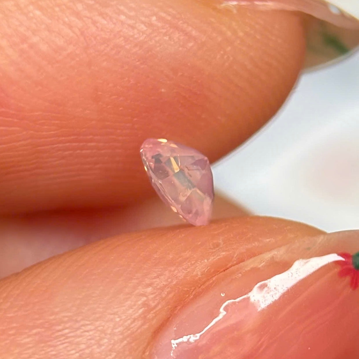 0.48ct Natural Milky Pinkish White Sapphire Vietnam