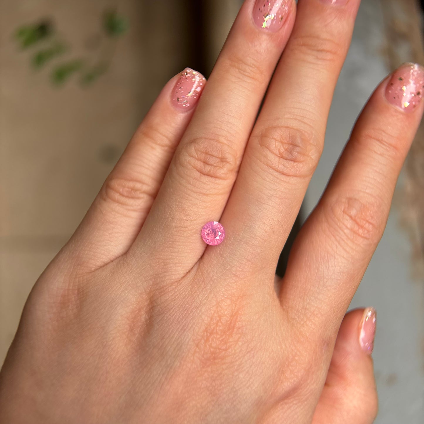 0.86ct Natural Pink Milky Sapphire Vietnam.