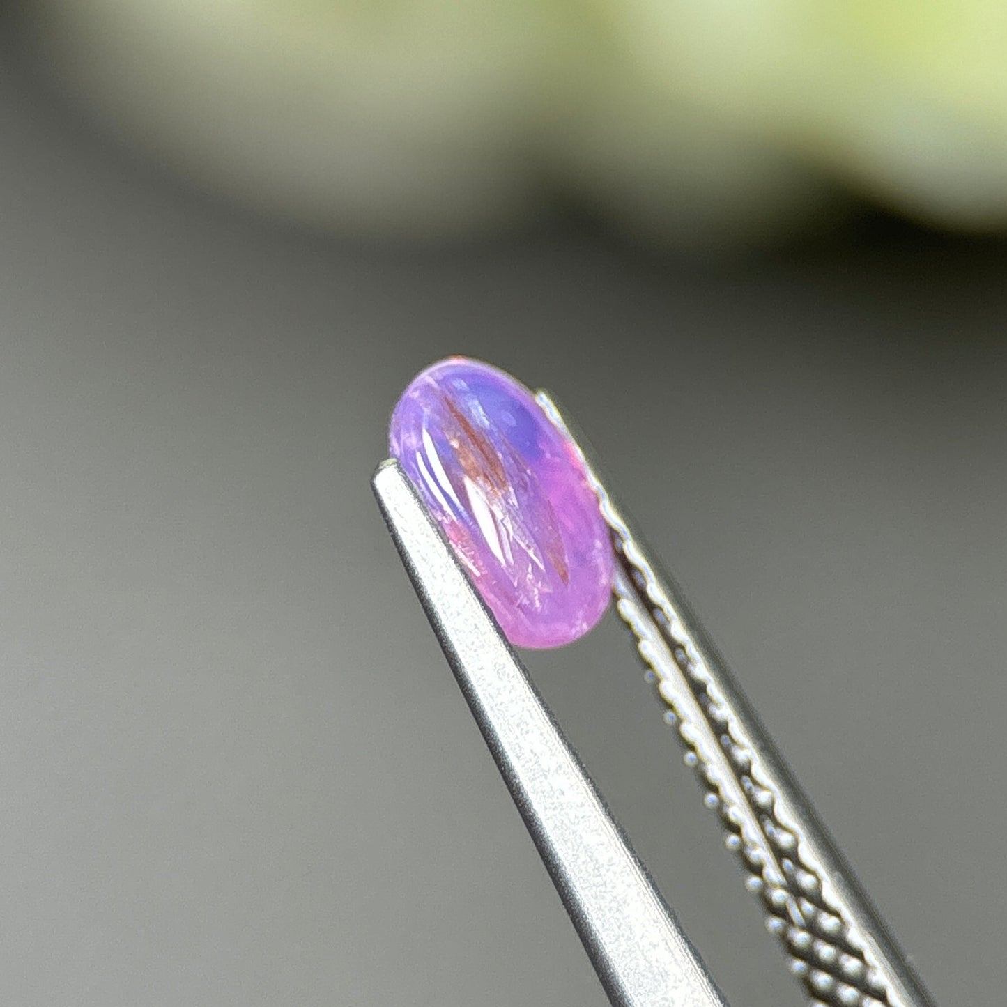 0.64ct Natural Pinkish Purple Cacbochon Sapphire Viet Nam. No treatment.