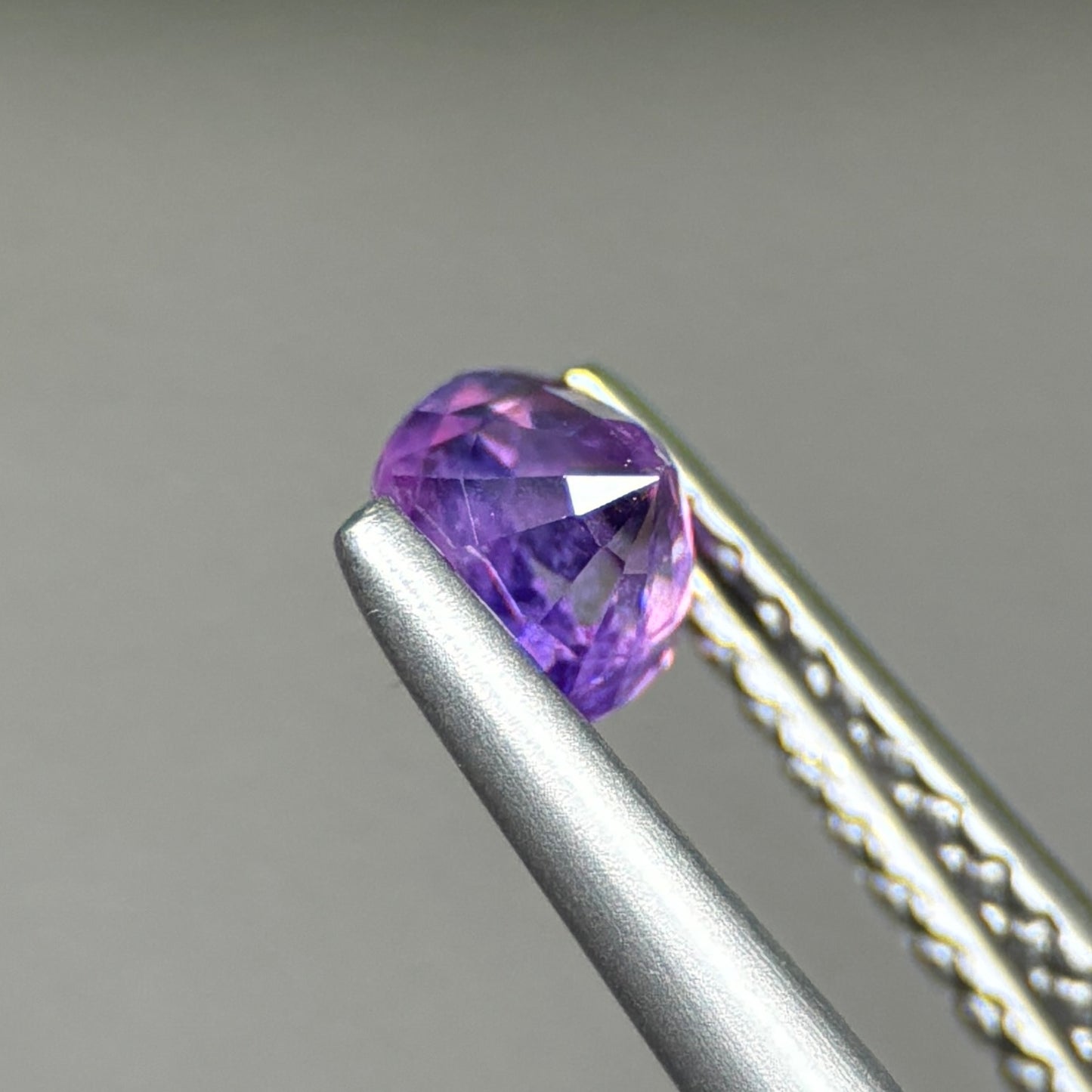 0,44ct Natural Purple Milky Sapphire Vietnam. Cushion Shape. No Treatment Milky Sapphire Luc Yen.