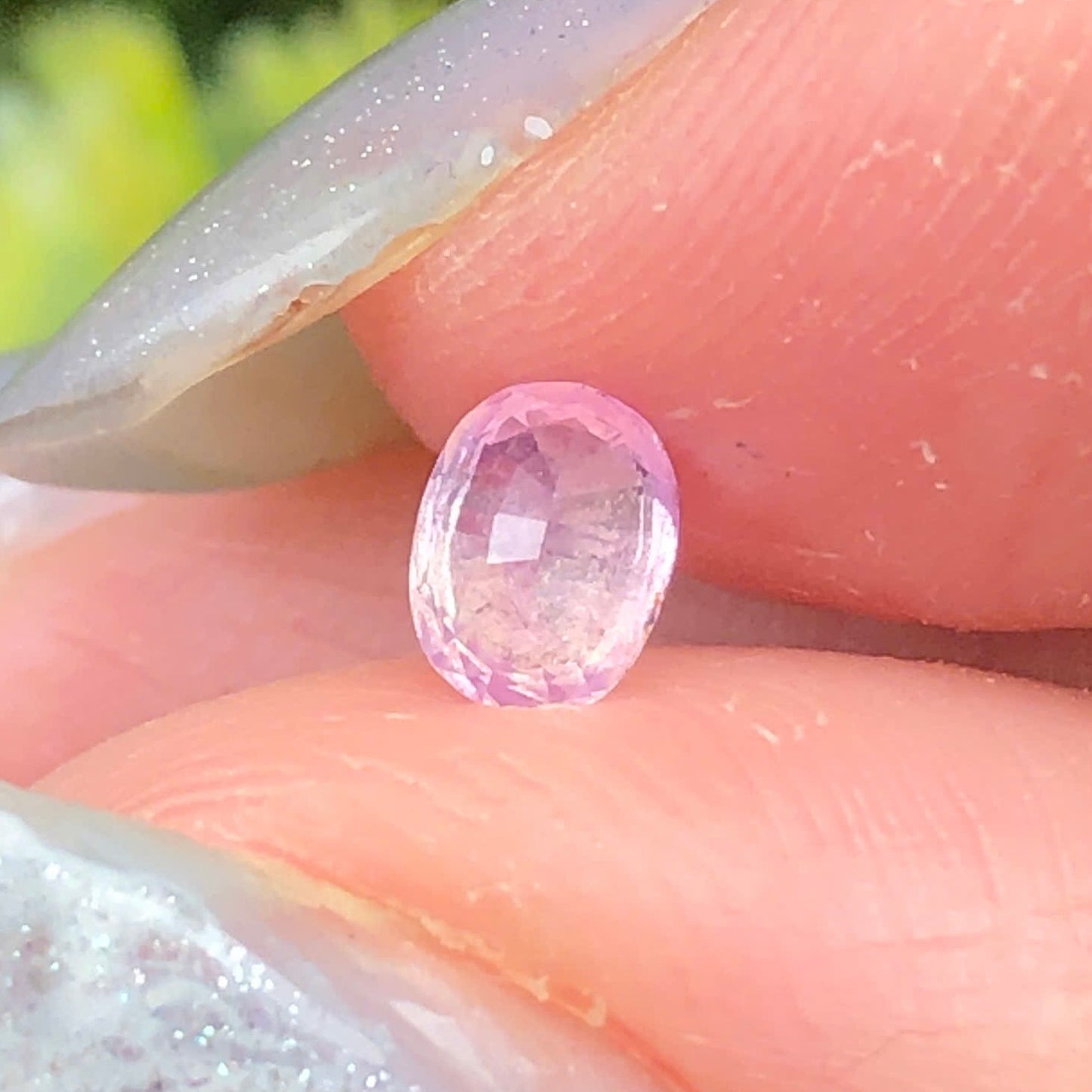 0,39ct Natural Light Pink Sapphire Vietnam. Cushion Shape. No Treatment Sapphire Luc Yen.