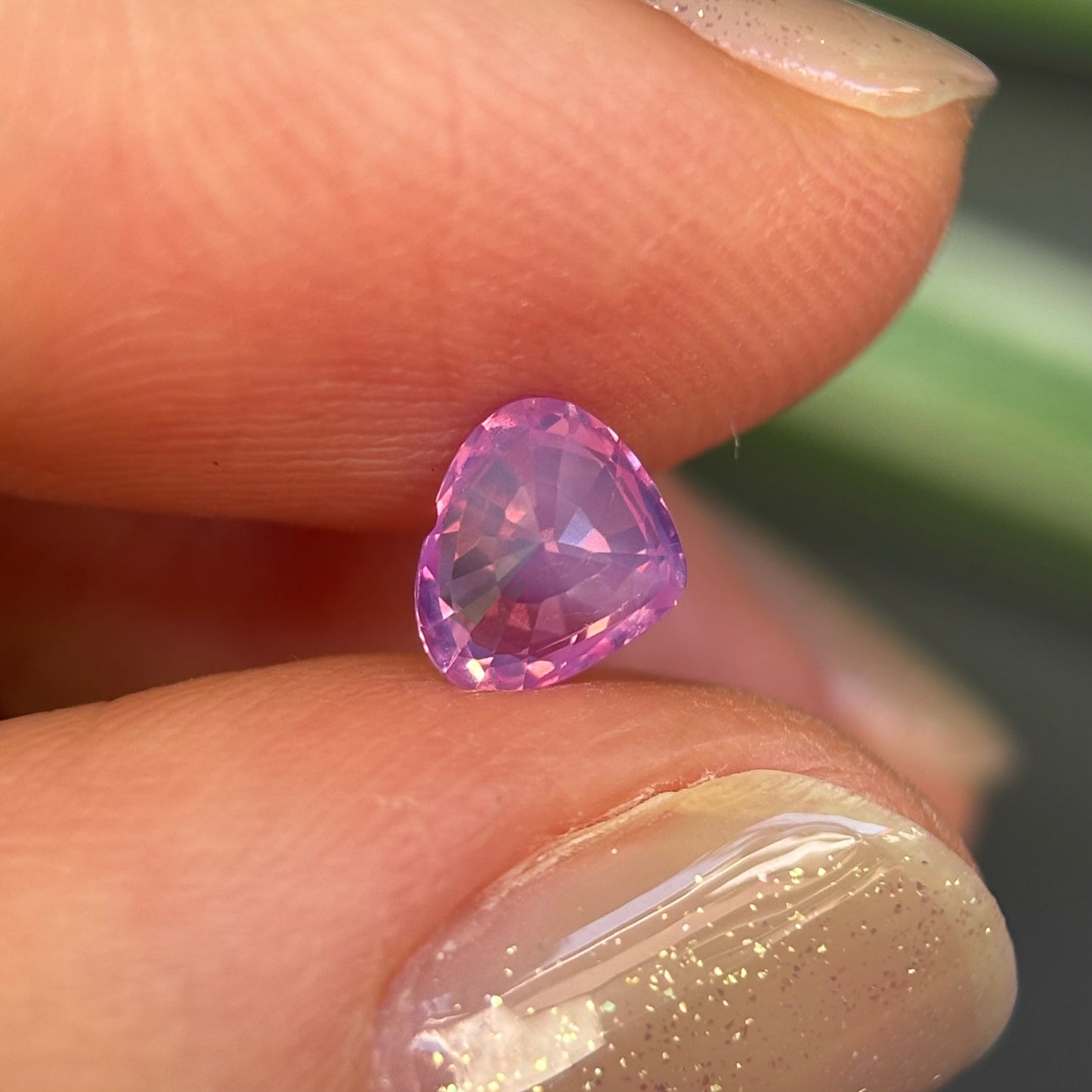 0.63ct Natural Pink Milky Sapphire Vietnam, Heart Shape, No Treatment