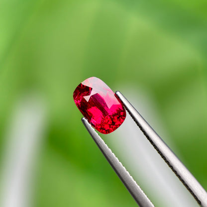 1.54 ct Natural Red Spinel Vietnam. Cushion Shape. No Treatment.