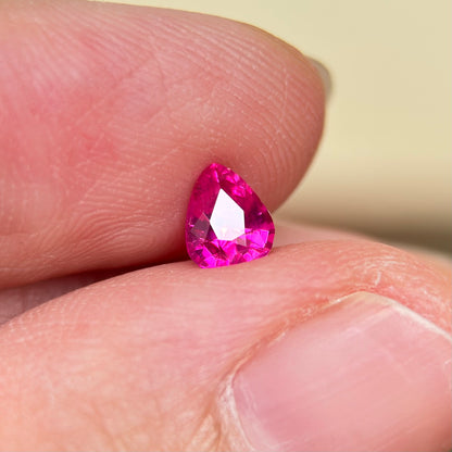 0.54 ct Natural Ruby Viet Nam. Pear Shape. No treatment.