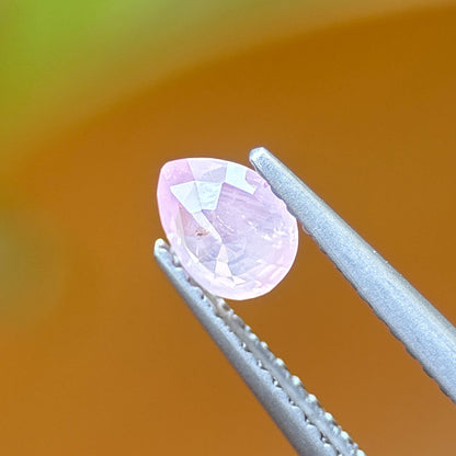 0.58 ct Natural Pink Milky Sapphire Vietnam. Pear Shape. Unheat.