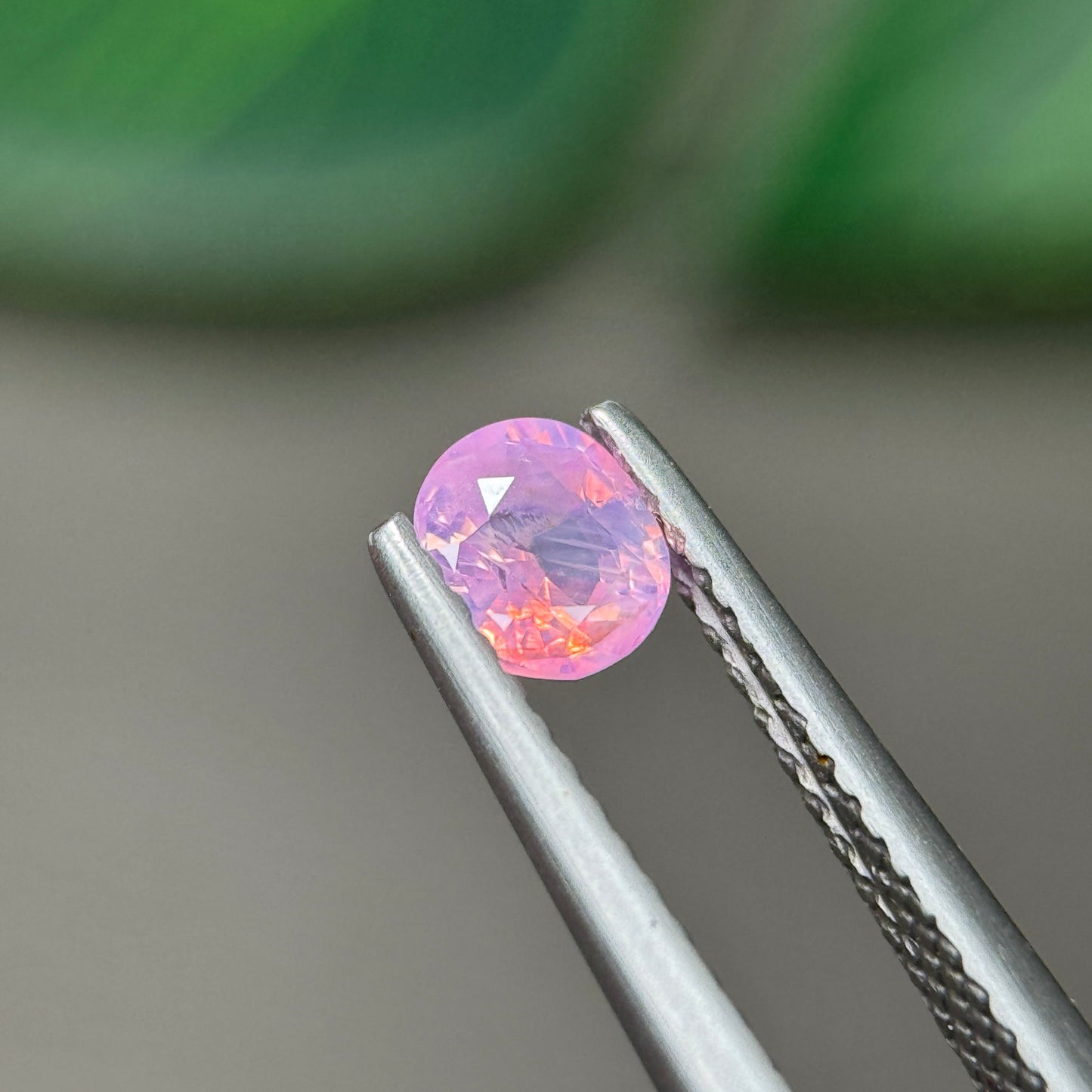 0.49 ct Natural Pink Milky Sapphire Vietnam. Cushion Shape. No Treatment.
