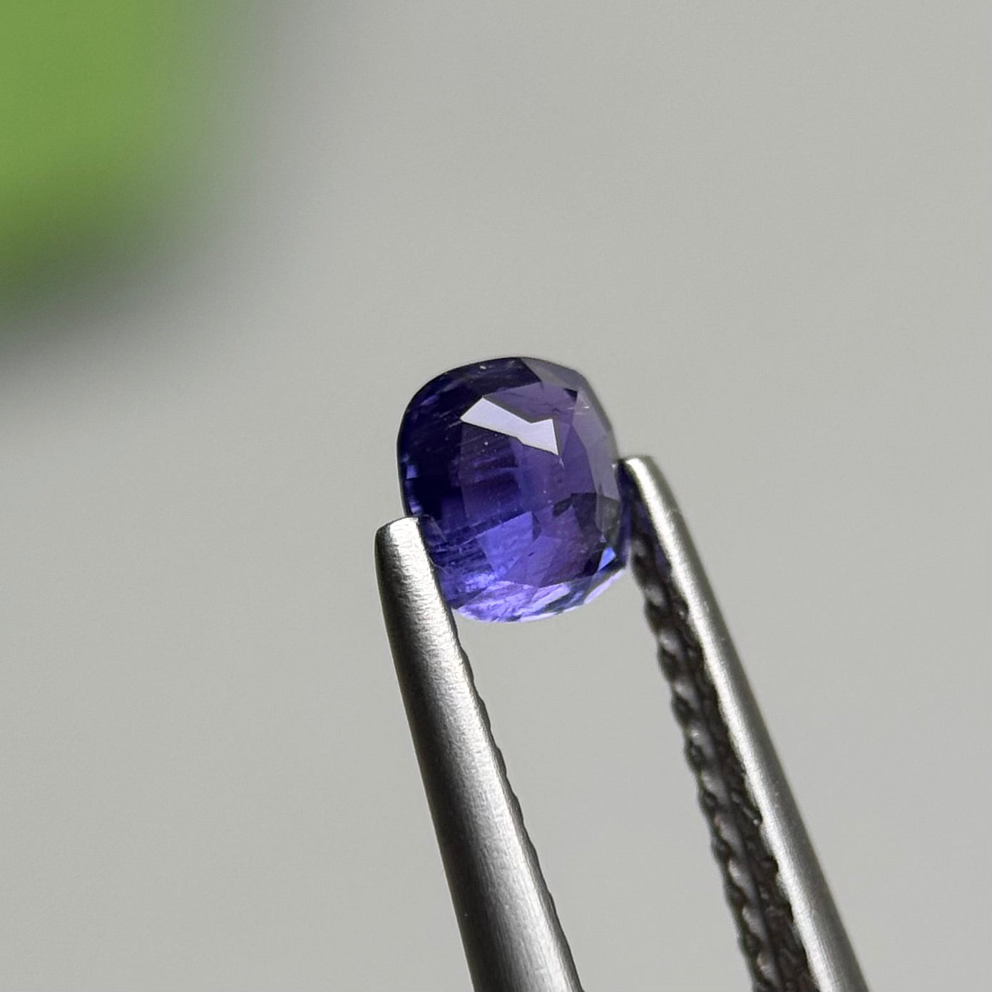0.58 ct Natural Purple Sapphire Vietnam. Cushion Shape. No Treatment.