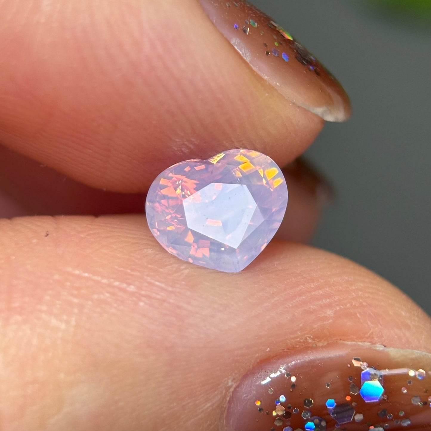 1.19ct Natural Pinkish White Sapphire Vietnam.