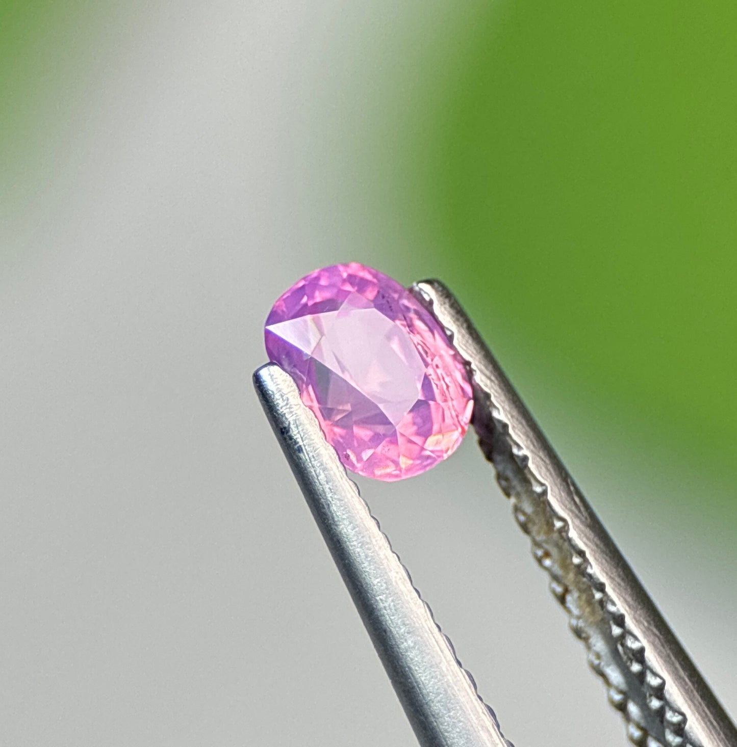 0.50 ct Natural Purplish Pink Milky Sapphire Vietnam. Cushion Shape. No Treatment.