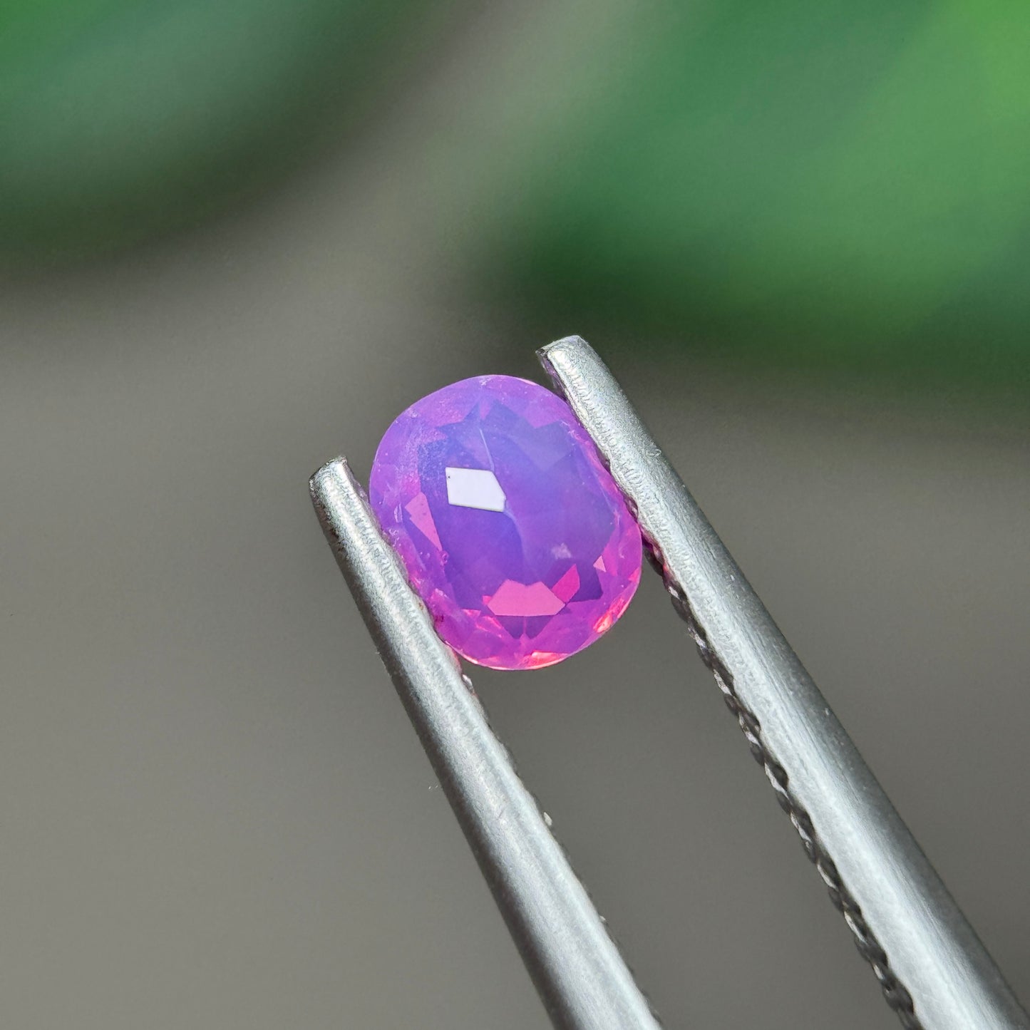 0.35 ct Natural Pink Milky Sapphire Vietnam. Cushion Shape. No Treatment.