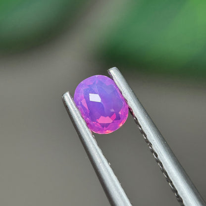 0.35 ct Natural Pink Milky Sapphire Vietnam. Cushion Shape. No Treatment.