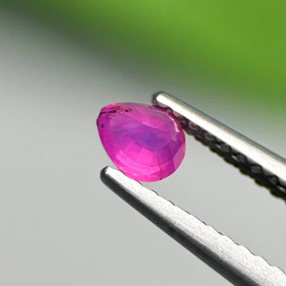 0.33 ct Natural Pink Milky Sapphire Vietnam. Pear Shape.