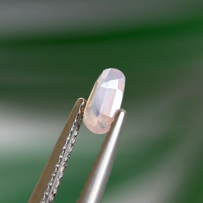 0.48 ct Natural White Milky Sapphire Vietnam. Oval Shape. No Treatment.