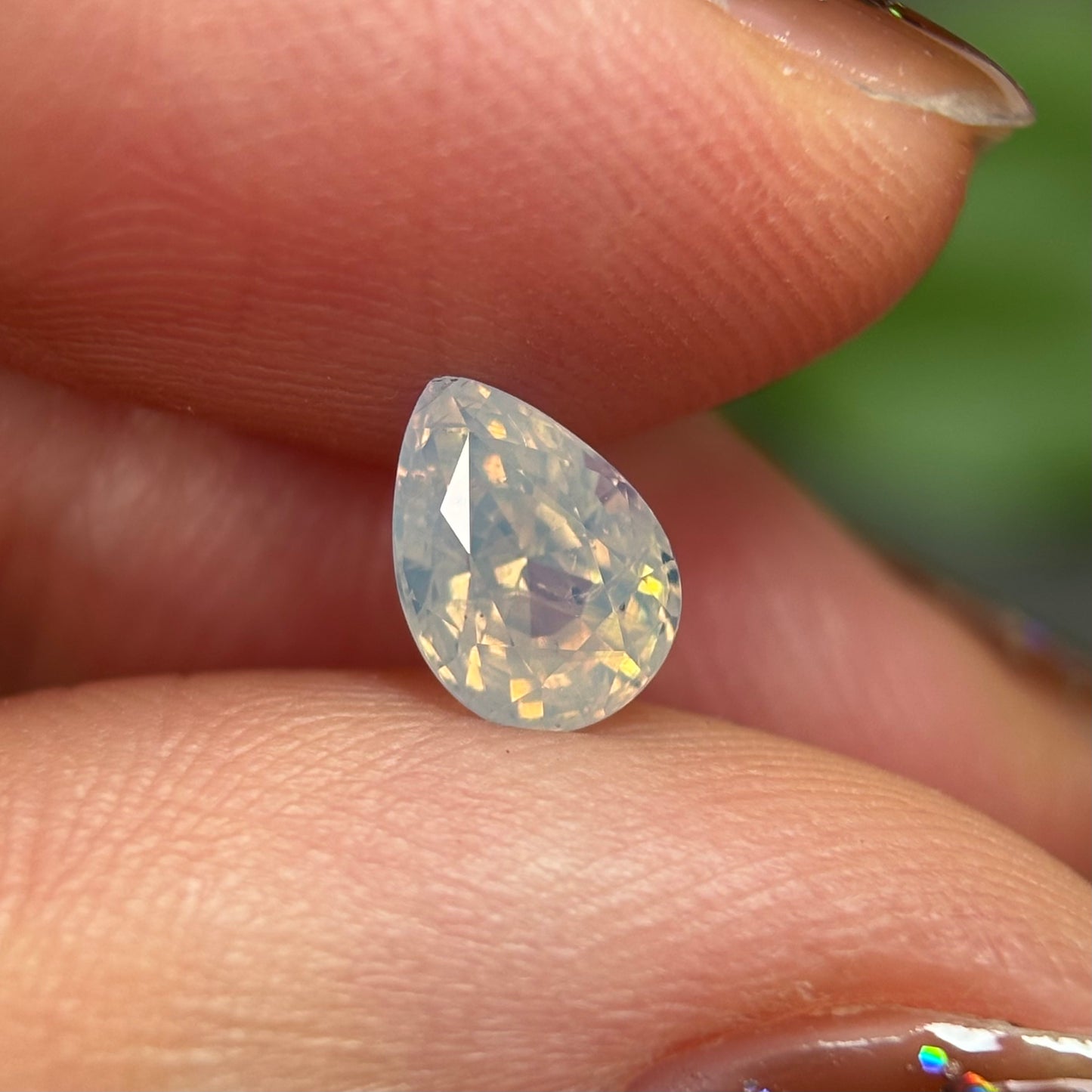 1.06ct Natural White Sapphire Vietnam.