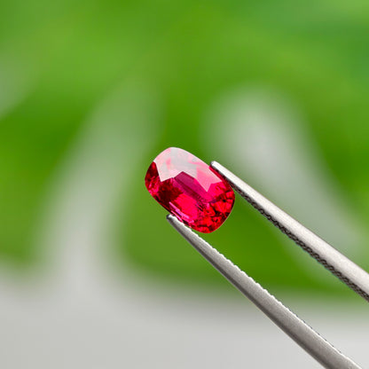 1.54 ct Natural Red Spinel Vietnam. Cushion Shape. No Treatment.