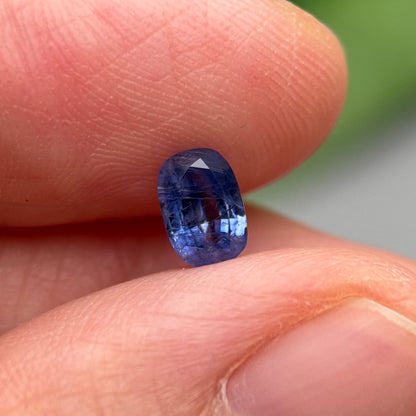 0.80 ct Natural Blue Milky Sapphire Vietnam. Cushion Shape. No Treatment.