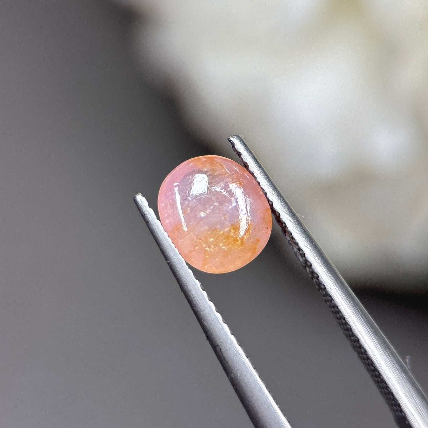 2,60ct Natural Orange Cacbochon Sapphire Viet Nam. No Treatment Sapphire Luc Yen.