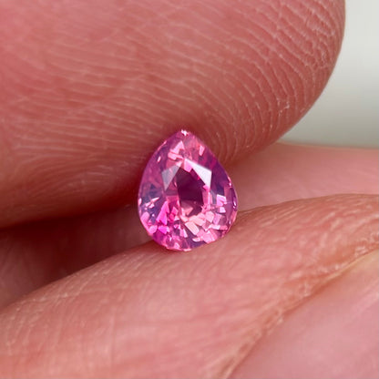 0.44 ct Natural Pink Sapphire Vietnam. Pear Shape. No treatment