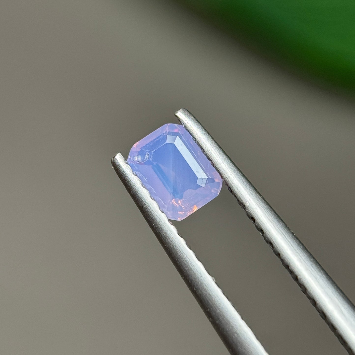 0.44 ct Natural Purple Milky Sapphire Vietnam. Cushion Shape. No Treatment.