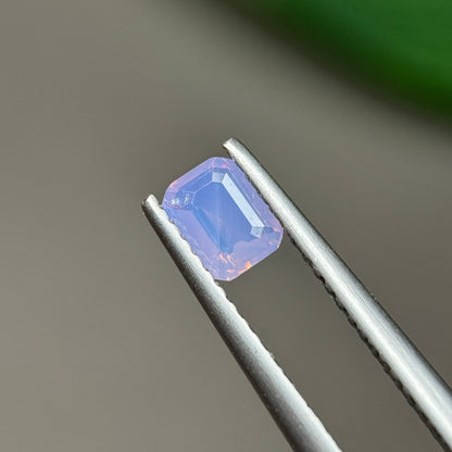 0.44 ct Natural Purple Milky Sapphire Vietnam. Cushion Shape. No Treatment.