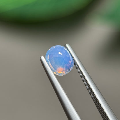 0.83ct Natural Purplish Blue Milky Sapphire Vietnam. Cushion Shape. No Treatment.