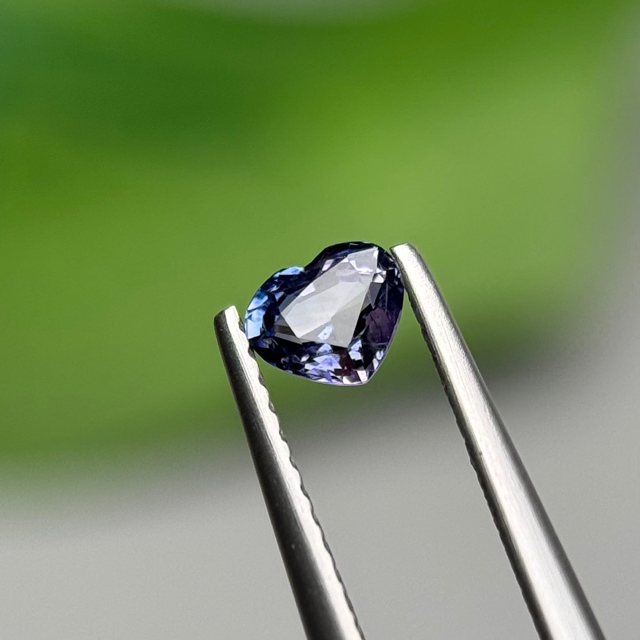 0.43 ct Natural Blue Milky Sapphire Vietnam. Heart Shape. No Treatment.
