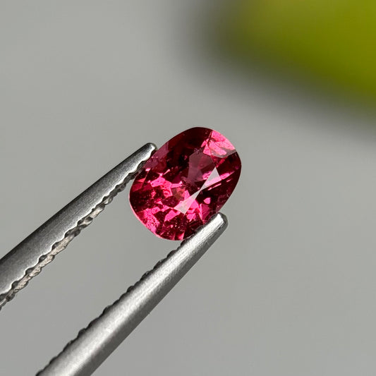 0.51 ct Natural Orangish Red Spinel Vietnam. Cushion Shape.