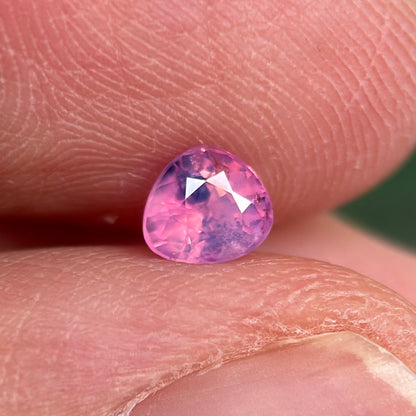0.54 ct Natural Purplish Pink Milky Sapphire Vietnam. Cushion Shape. Unheat.