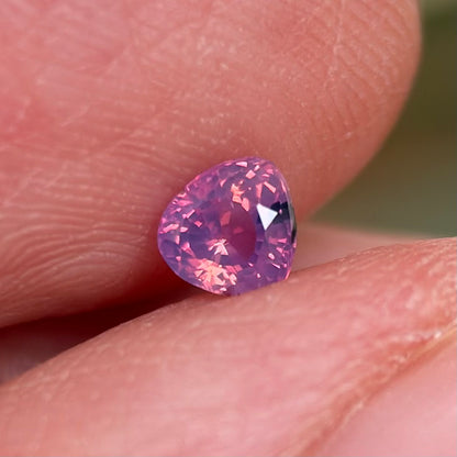 0.33 ct Natural Pink Sapphire Vietnam. Triangle Shape. No Treatment.
