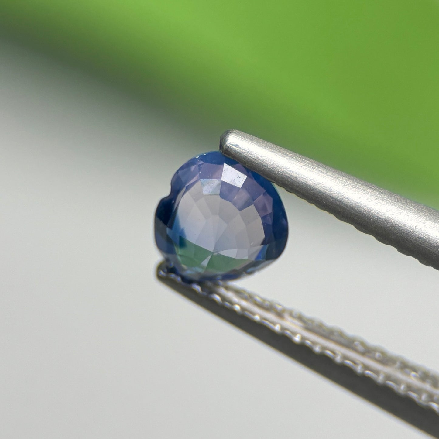0.65ct Natural Whitish Blue Silky Sapphire Vietnam. Heart Shape. No Treatment